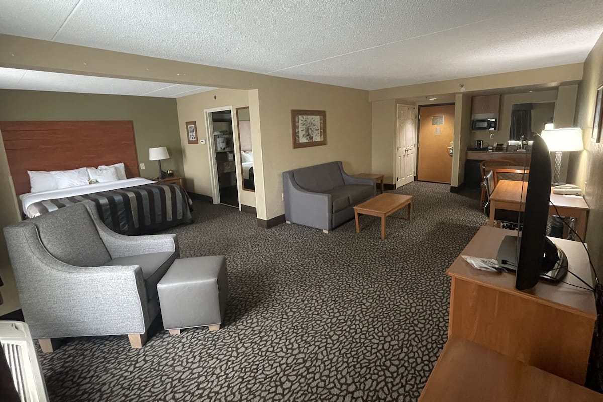 Standard Studio Suite, 1 King Bed, Non Smoking | 6 bedrooms, in-room safe, desk, iron/ironing board
