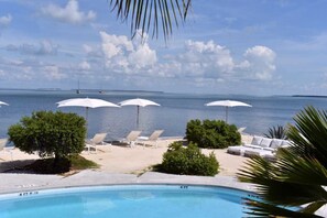 Vue sur la plage ou l’océan