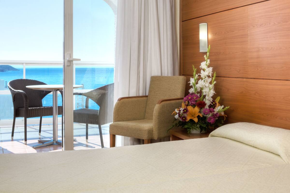 Dobbeltværelse med dobbeltseng eller 2 enkeltsenge - balkon - havudsigt | Udsigt fra værelset