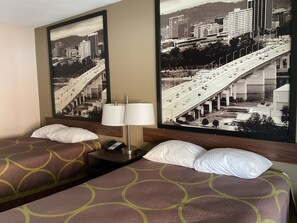 Double Room, 2 Double Beds | Premium bedding, desk, laptop workspace, blackout curtains
