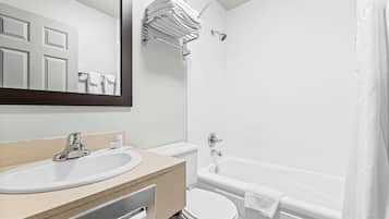 Free toiletries, hair dryer, towels, soap