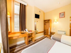 Desk, iron/ironing board, free WiFi, bed sheets