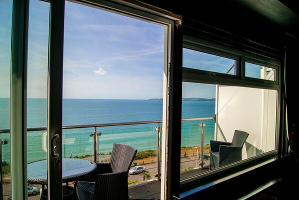 Chambre supérieure double, balcon, vue sur l’océan (Penthouse) | Vue du balcon