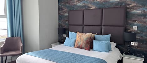 Executive-dobbeltværelse - havudsigt | Allergivenligt sengetøj, skrivebord, mørklægningsgardiner