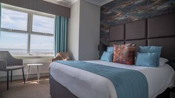 Hypo-allergenic bedding, desk, blackout curtains