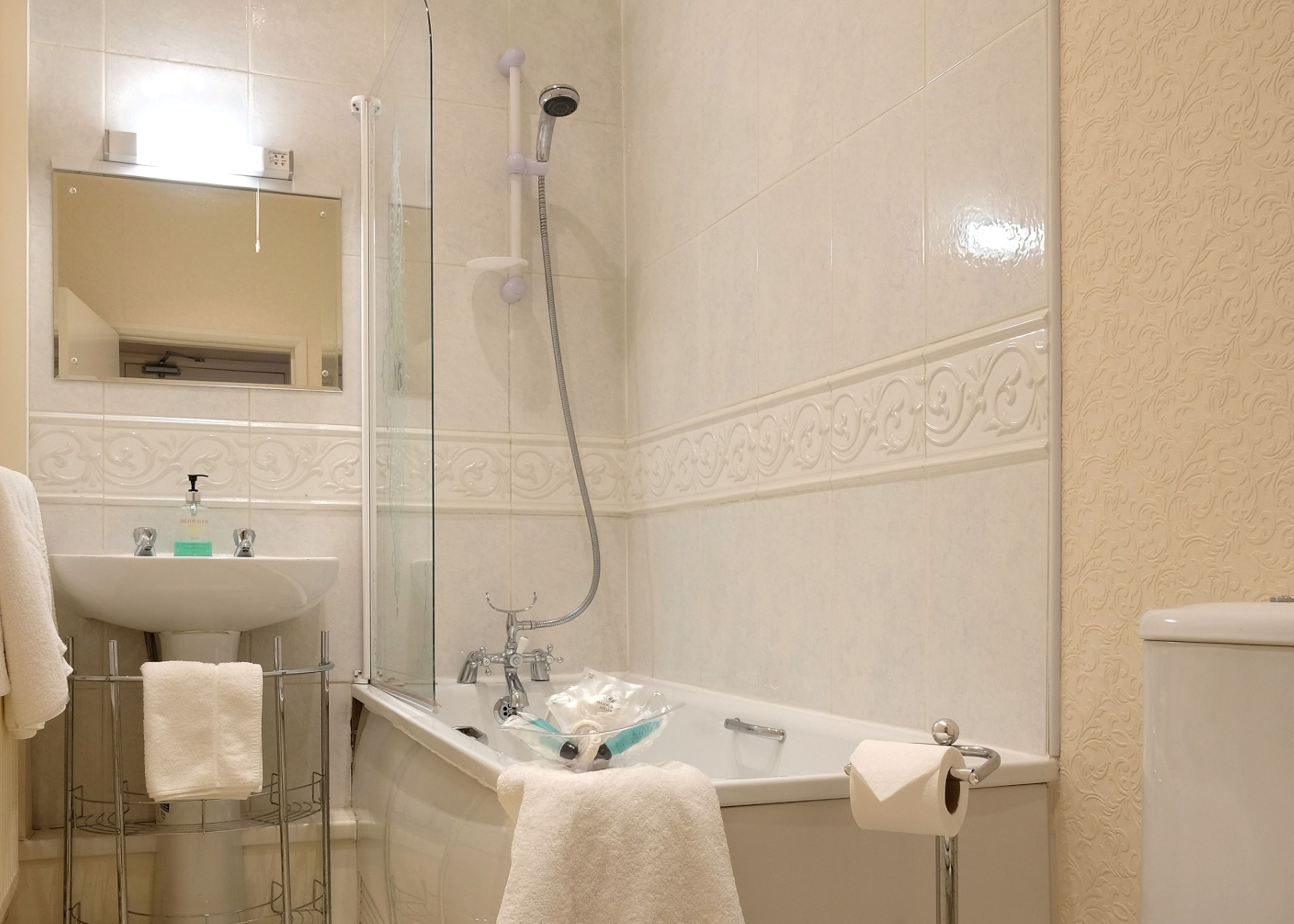 Free toiletries, towels