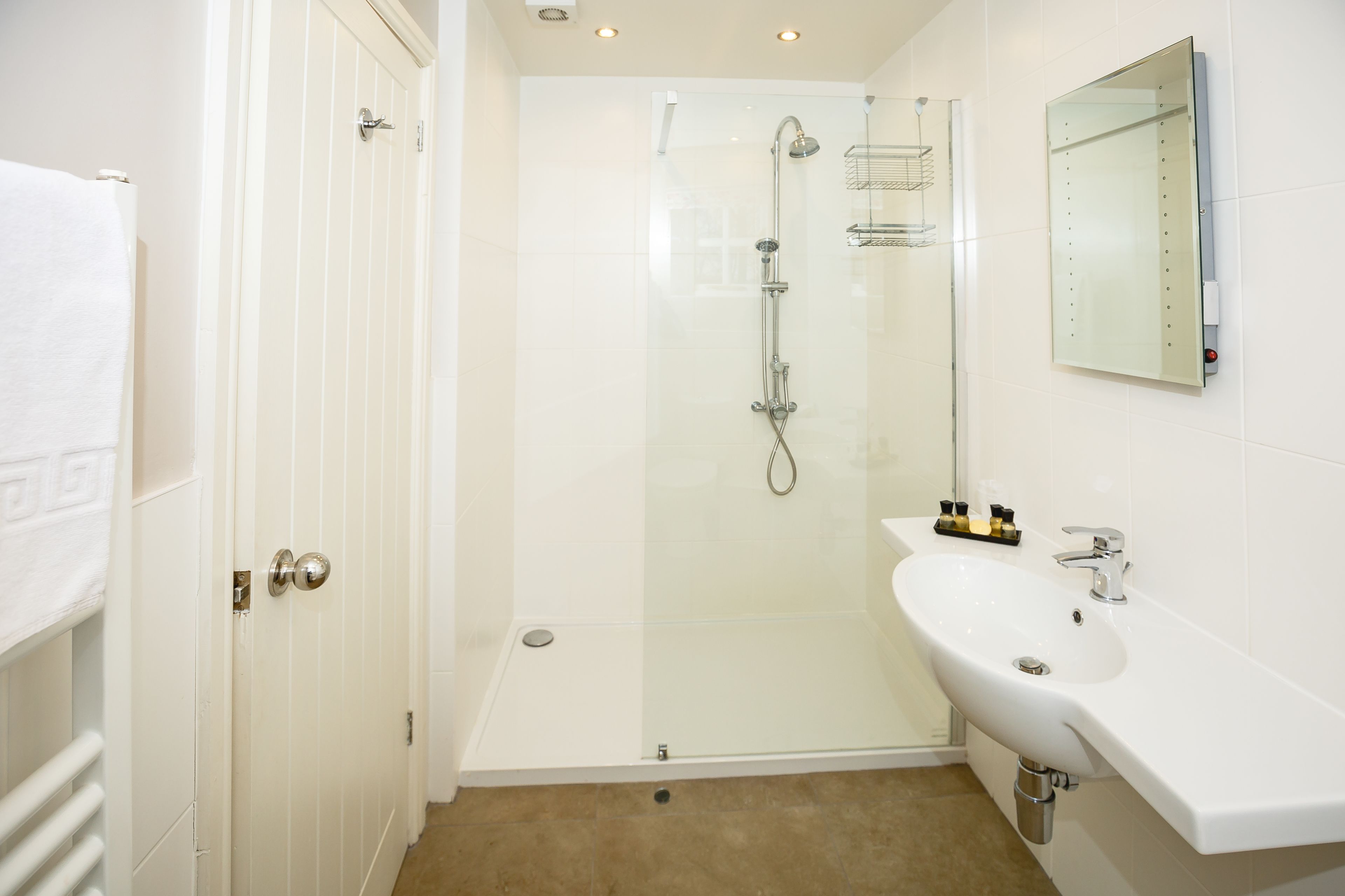 twin room | bathroom | free toiletries, hair dryer, towels