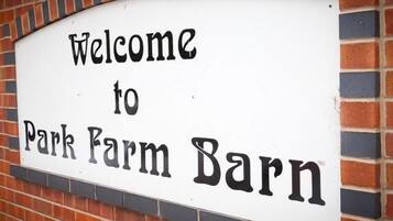 Placa de boas-vindas para a Park Farm Barn.