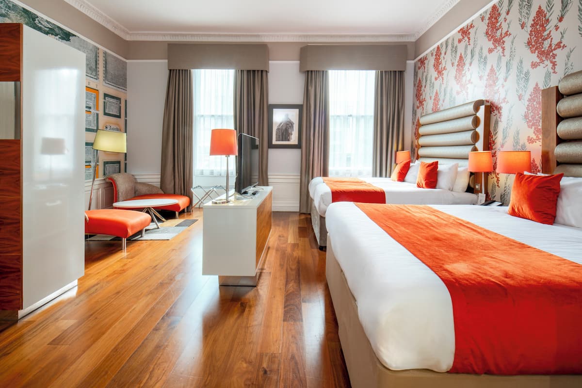 Chambre Standard, plusieurs lits | Draps en coton égyptien, literie de qualité supérieure