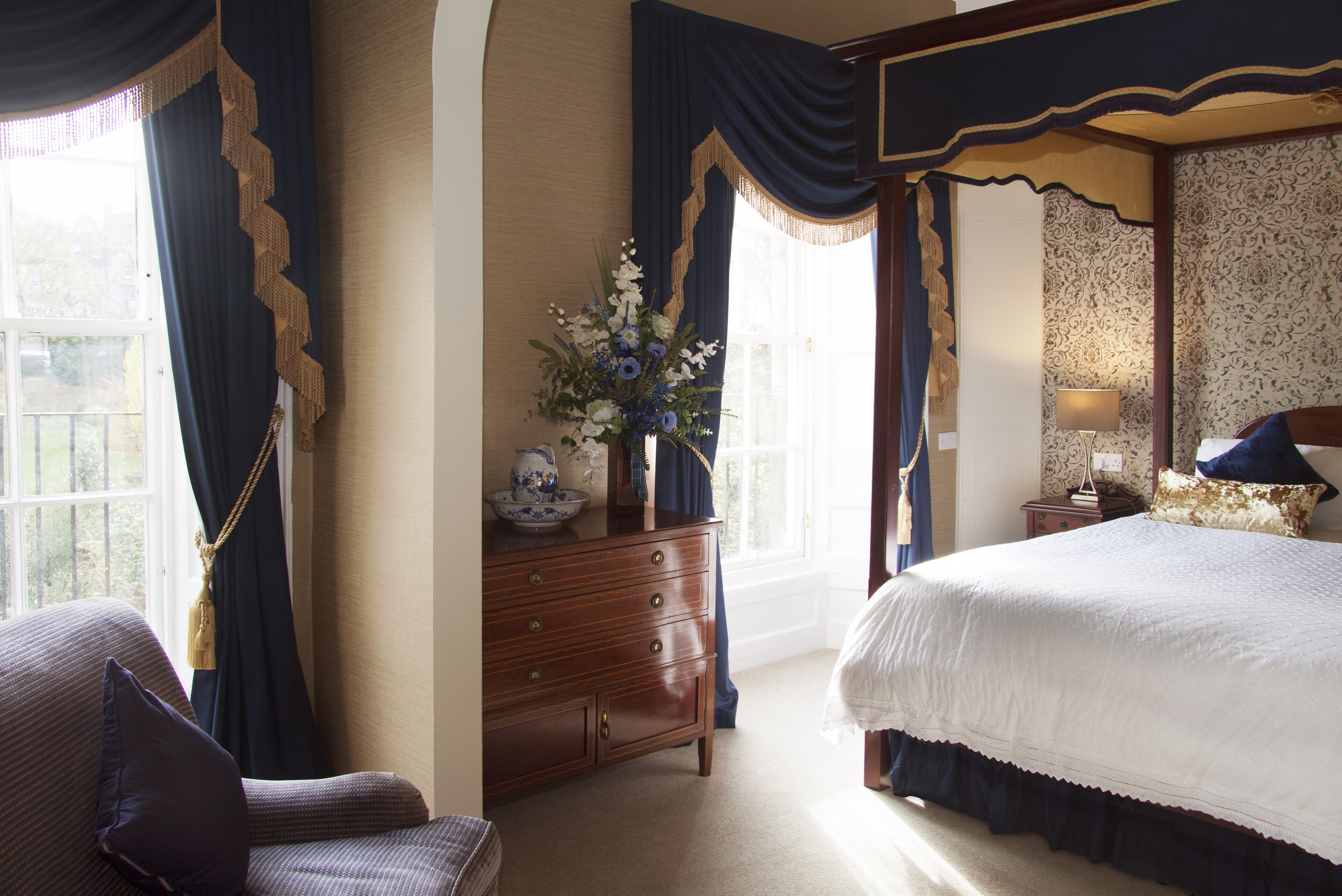 four poster double | in-room safe, individually decorated, individually furnished, desk