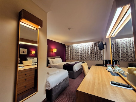 Desk, iron/ironing board, free WiFi, bed sheets