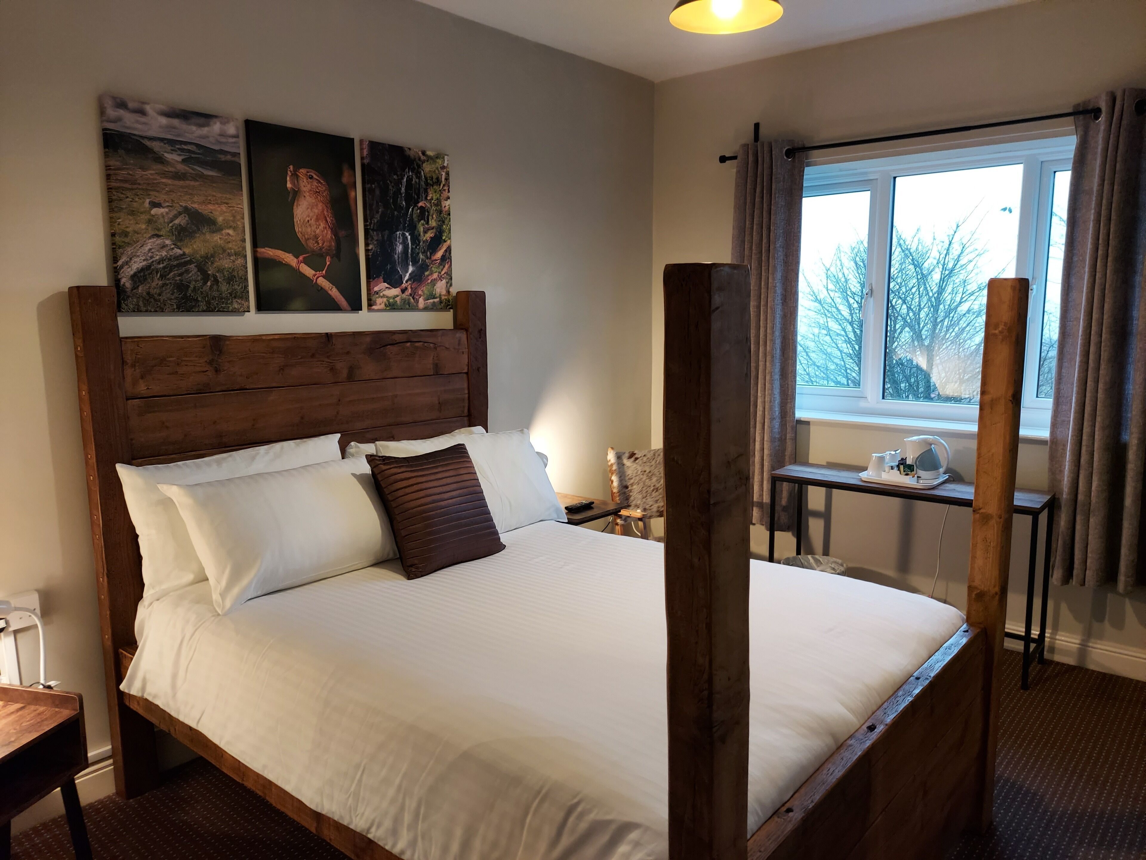 Premium bedding, down duvets, individually decorated
