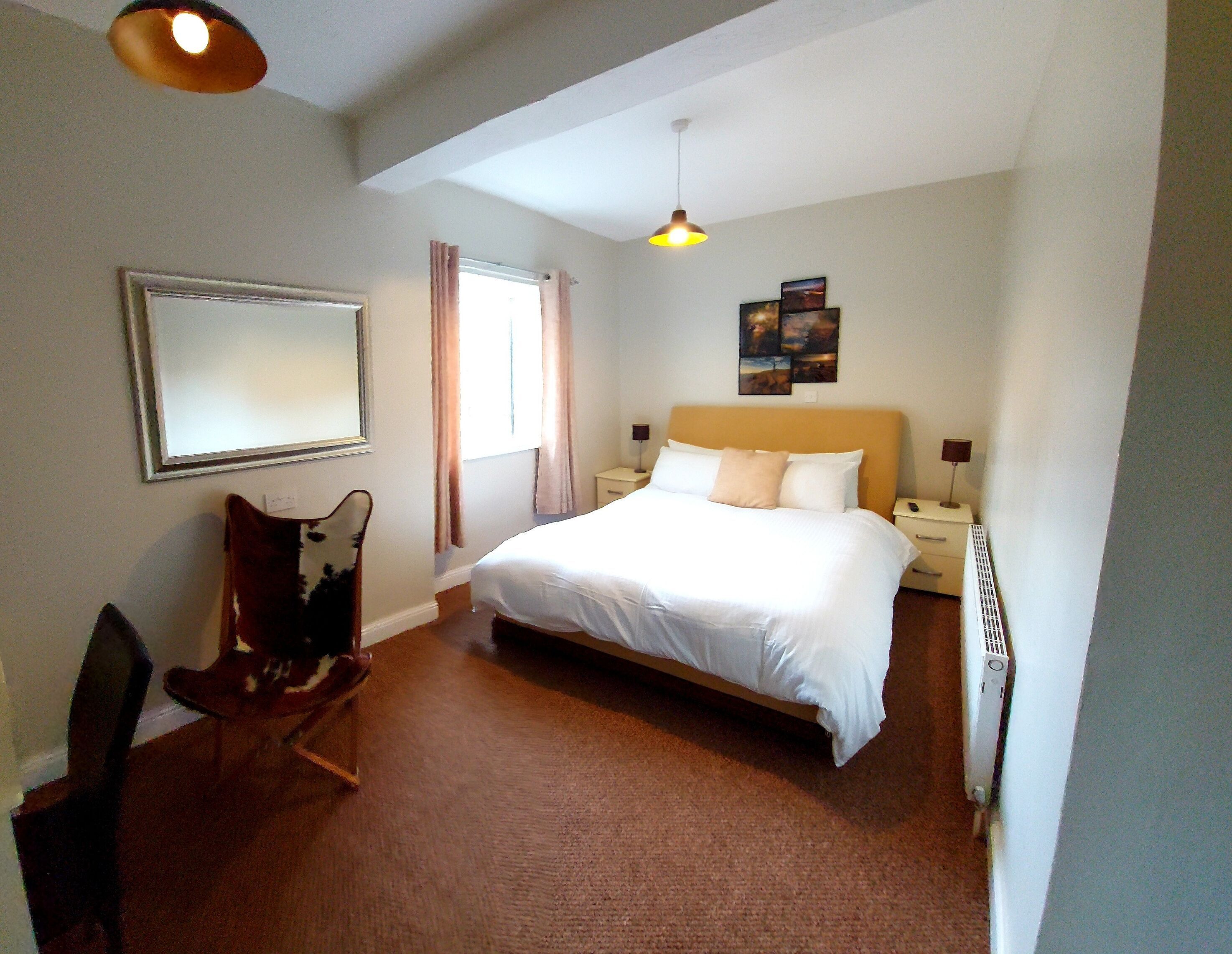 Premium bedding, down duvets, individually decorated