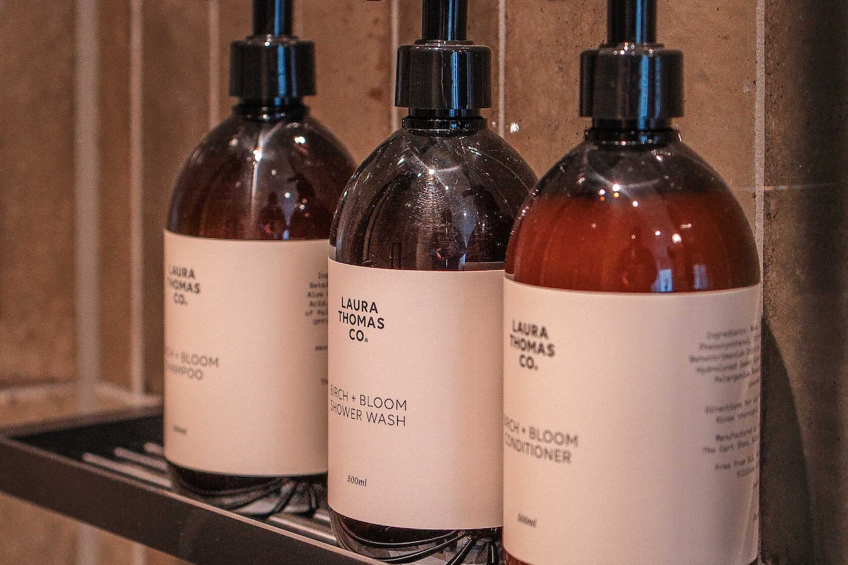 shower, eco-friendly toiletries, hair dryer, bathrobes