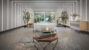 The Kairos | Bathroom | Designer toiletries, hair dryer, bathrobes, towels