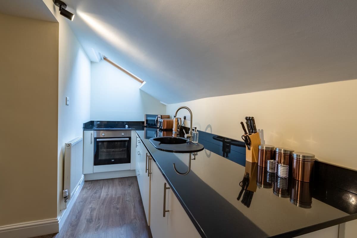 two bedroom first floor apartment on two levels with built in beds | private kitchen | coffee/tea maker, electric kettle