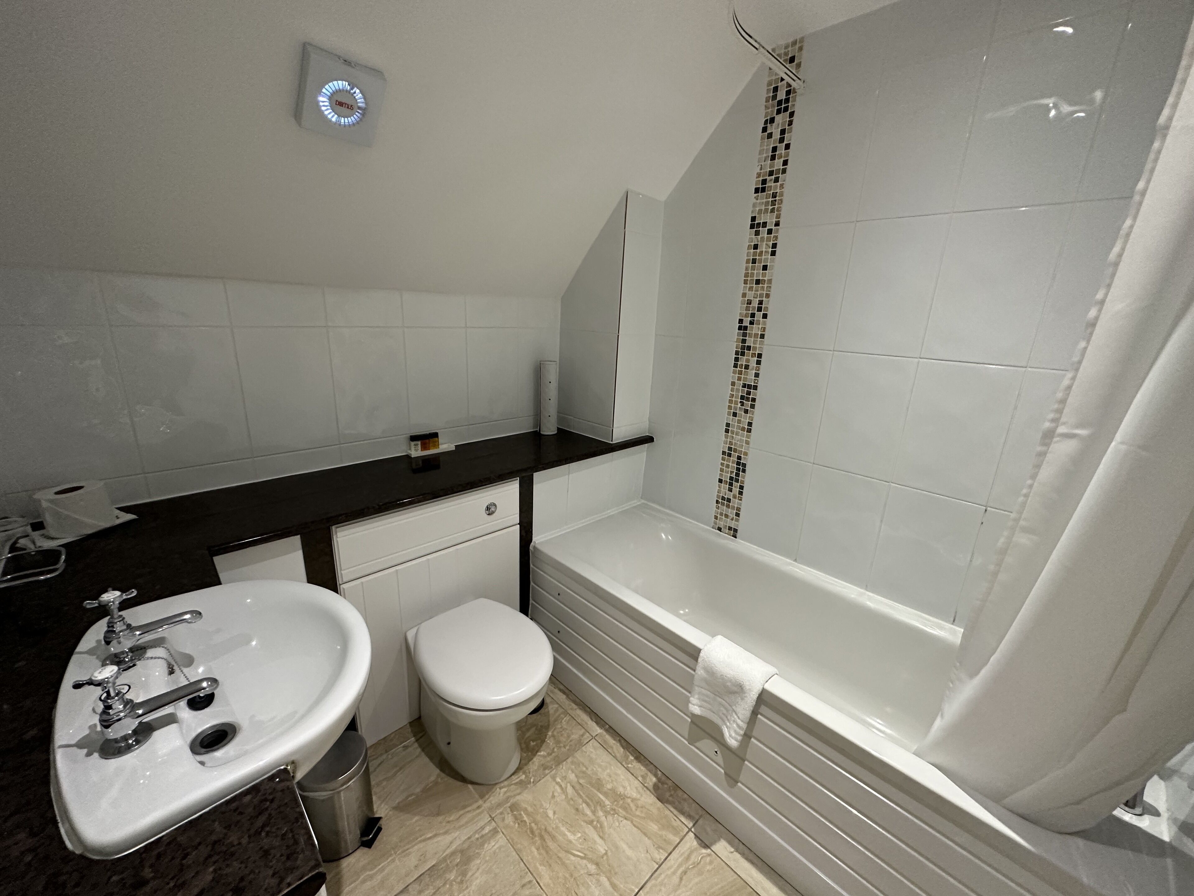 free toiletries, hair dryer, towels, soap