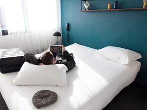 Hypo-allergenic bedding, in-room safe, soundproofing, iron/ironing board