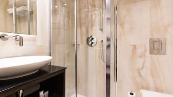 Free toiletries, hair dryer, towels