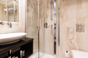 Free toiletries, hair dryer, towels