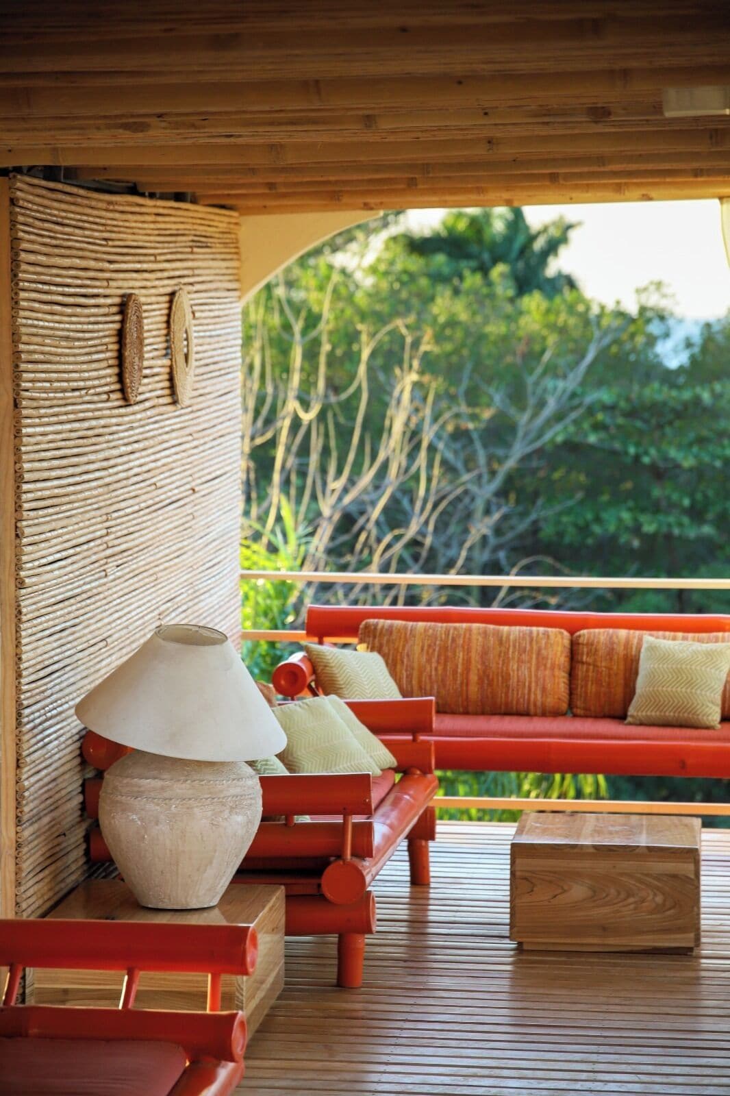 Outdoor banquet area