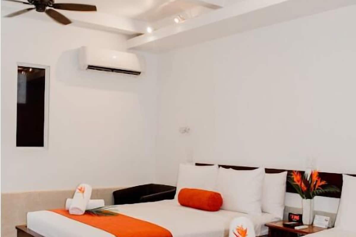 Superior-Vierbettzimmer | 1 Schlafzimmer, hochwertige Bettwaren, Zimmersafe, individuell dekoriert