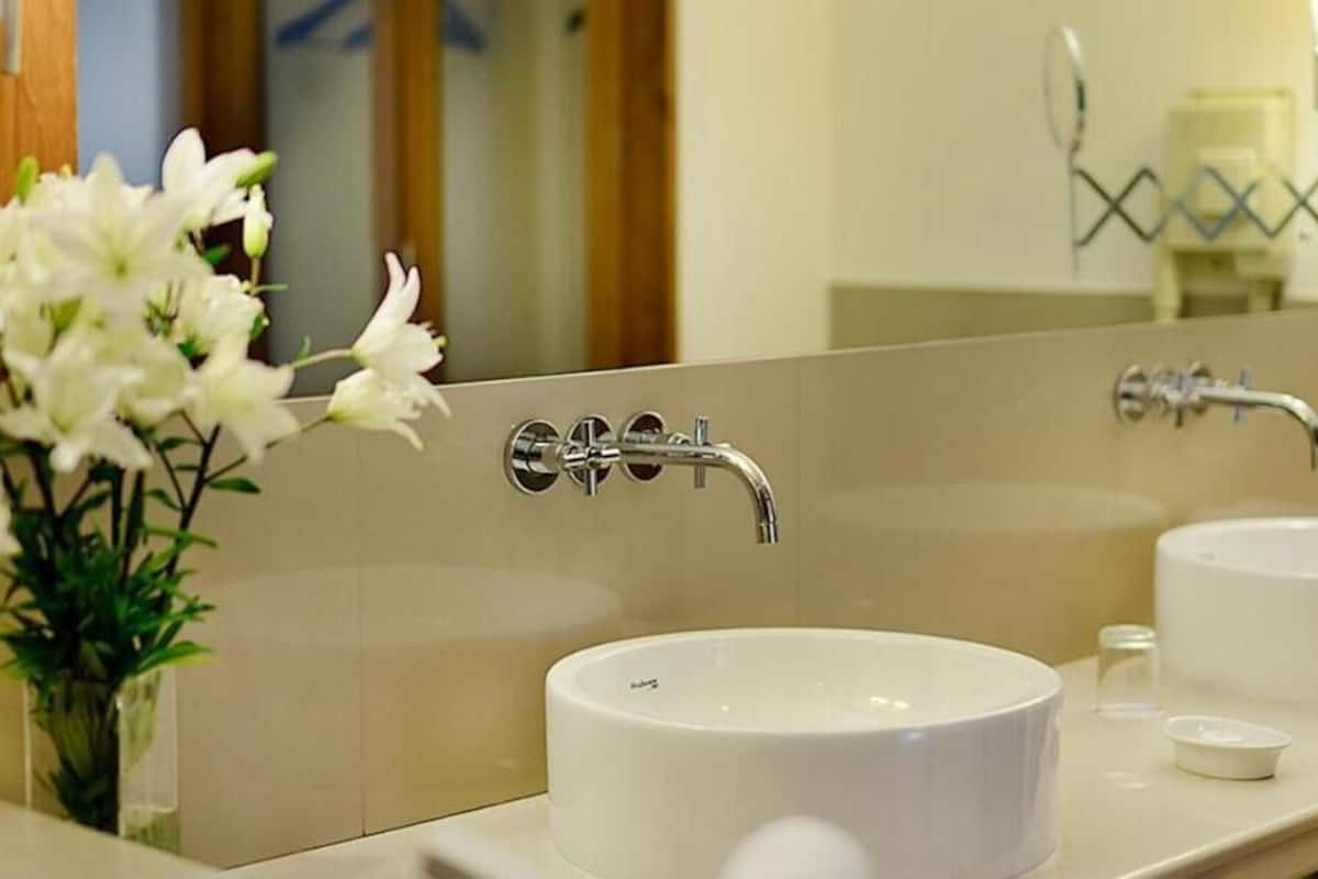 free toiletries, hair dryer, bathrobes, slippers