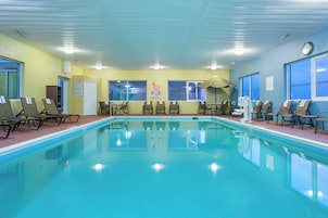 Indoor pool, sun loungers
