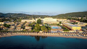 On the beach, beach umbrellas, scuba diving, snorkelling