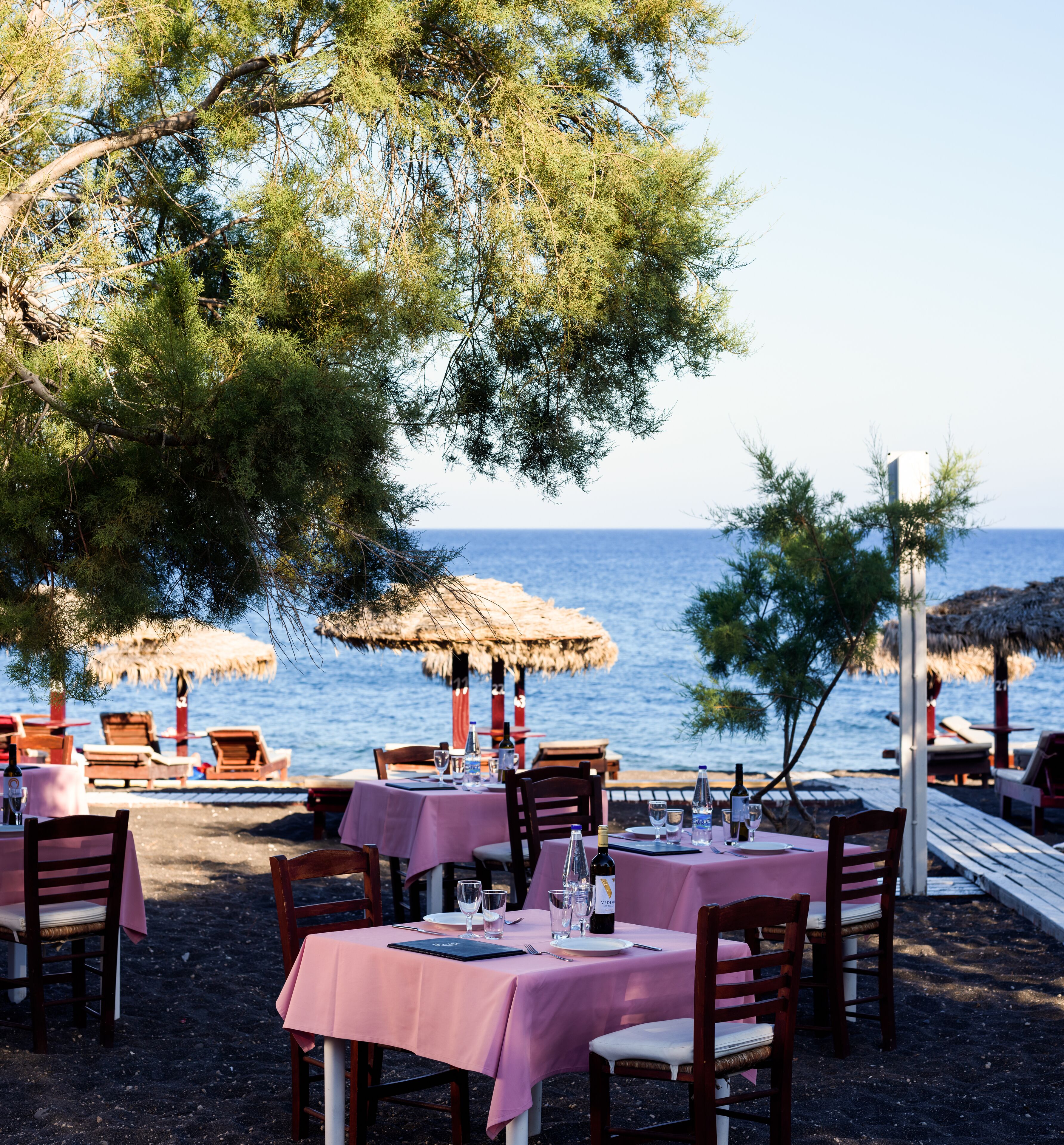 breakfast, lunch, dinner served; greek cuisine, beach views