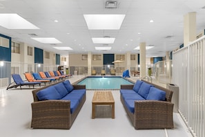 Indoor pool, seasonal outdoor pool, sun loungers