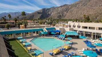 Hồ bơi ngoài trời, lều (phụ phí), ghế dài tắm nắng