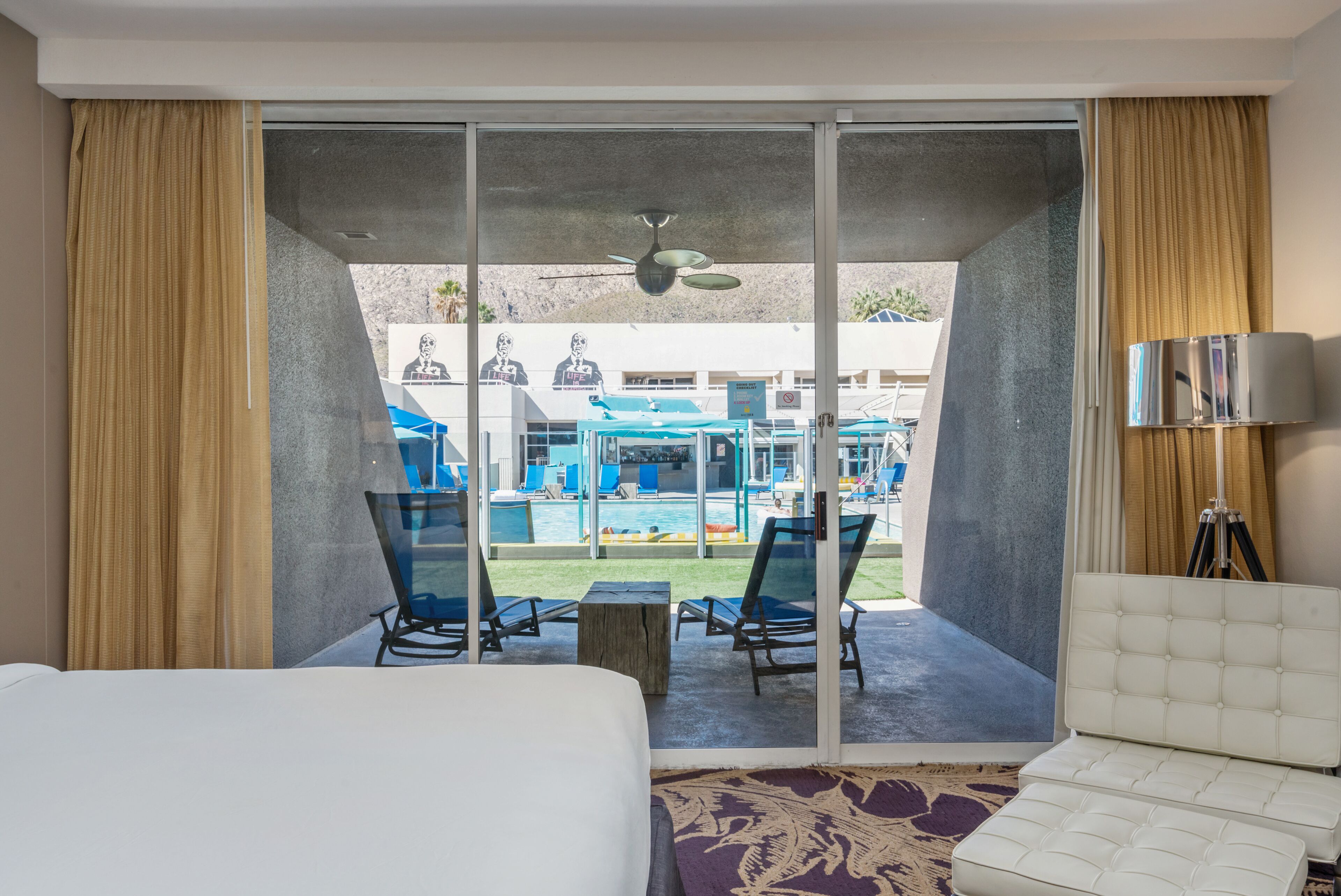 superior room, 2 queen beds, pool view (premium 2 queen pool front patio) | premium bedding, in-room safe, desk, laptop workspace