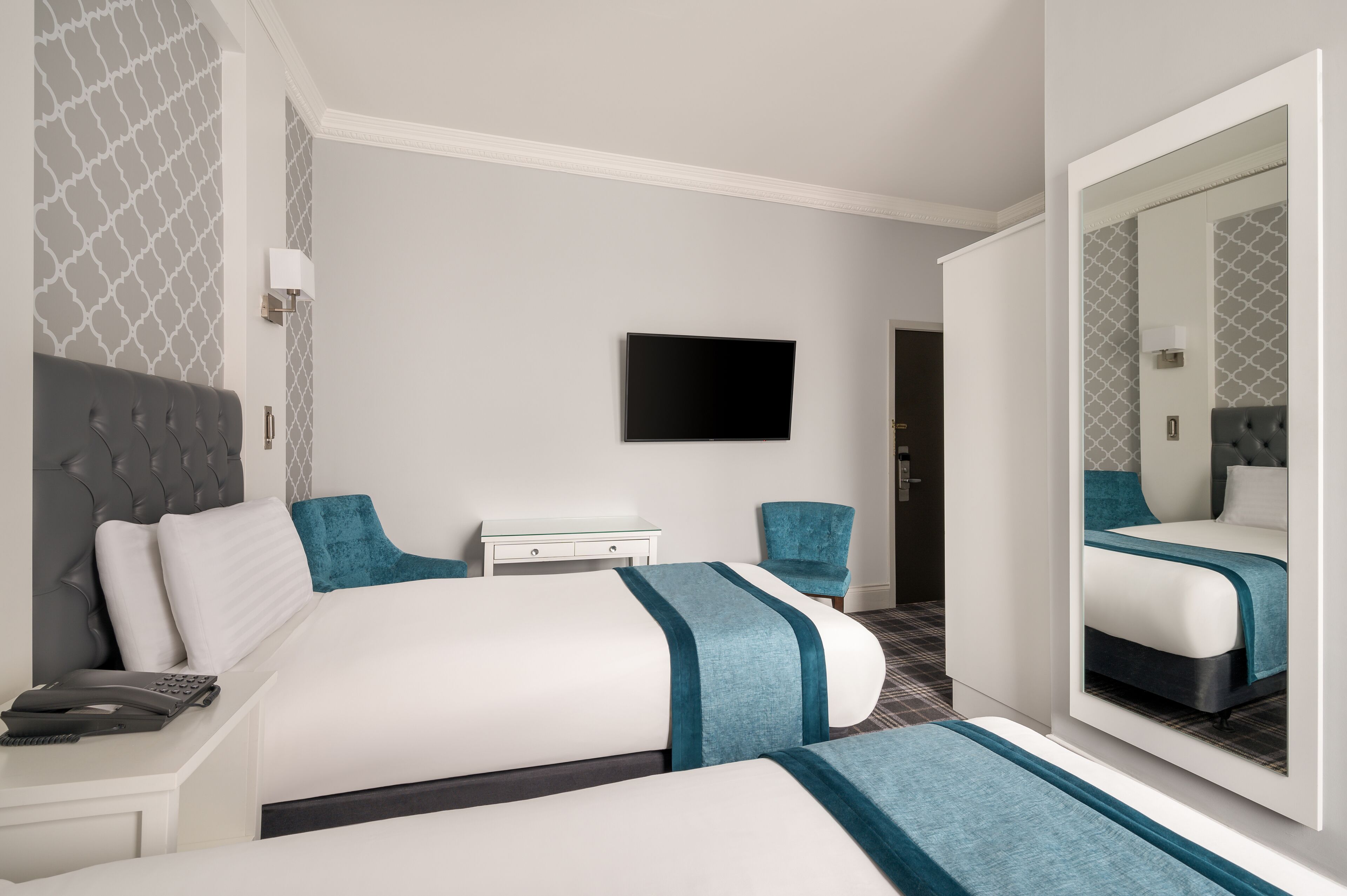 carlton classic twin room (separate building) | desk, laptop workspace, iron/ironing board, free wifi