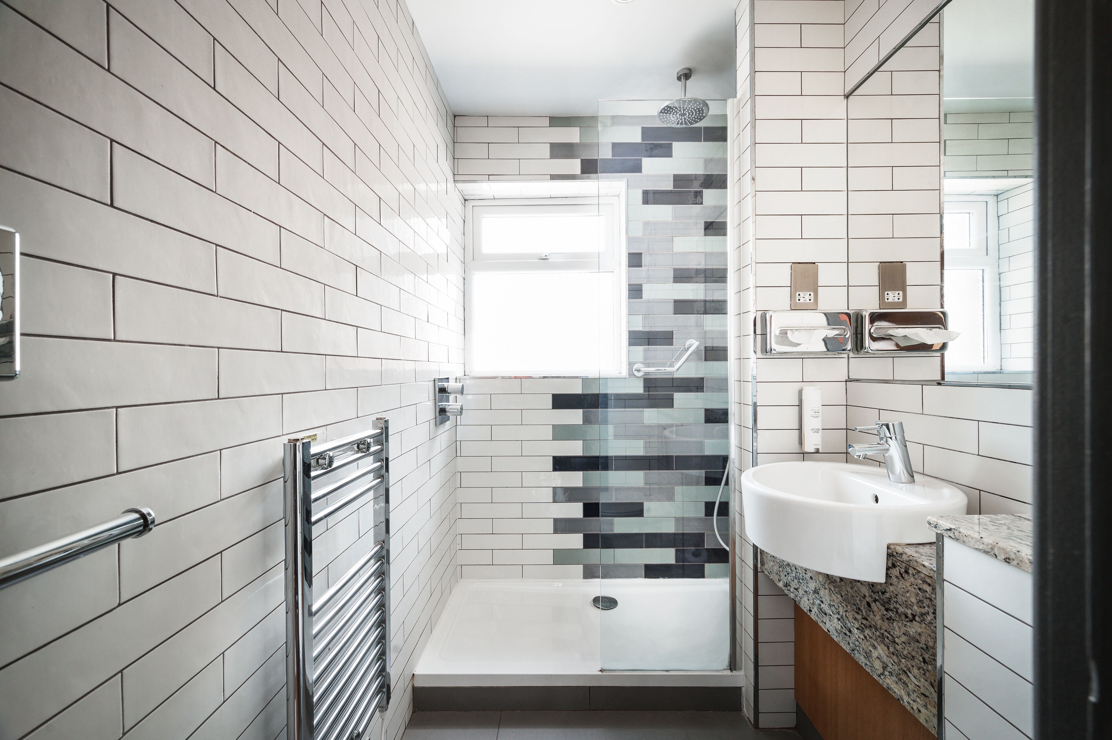 free toiletries, hair dryer, towels