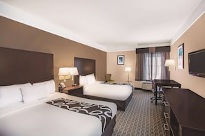 Room, 2 Queen Beds | Premium bedding, desk, laptop workspace, blackout curtains