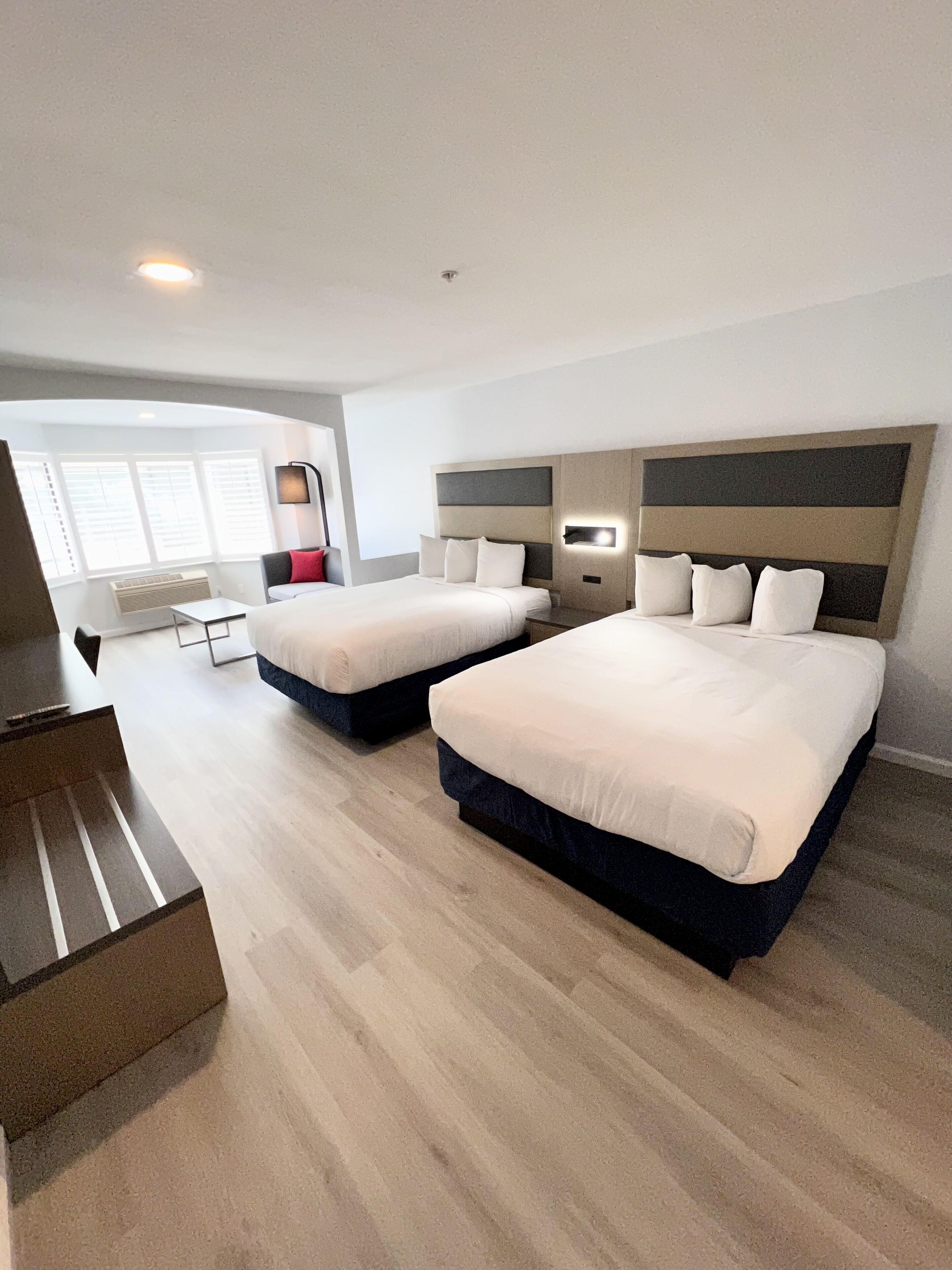 business room, 2 queen beds | 1 bedroom, pillow-top beds, in-room safe, desk