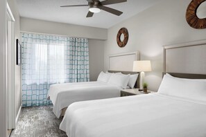 2 bedrooms, pillowtop beds, in-room safe, desk