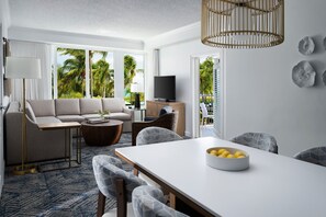 Villa, 1 Bedroom, Non Smoking, Balcony | Living area | 27-inch flat-screen TV with cable channels, TV, DVD player