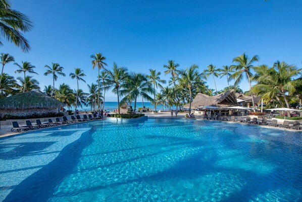 5 outdoor pools, pool umbrellas, sun loungers - Viva Dominicus Beach by Wyndham, A Trademark All Inclusive (San Rafael del Yuma)