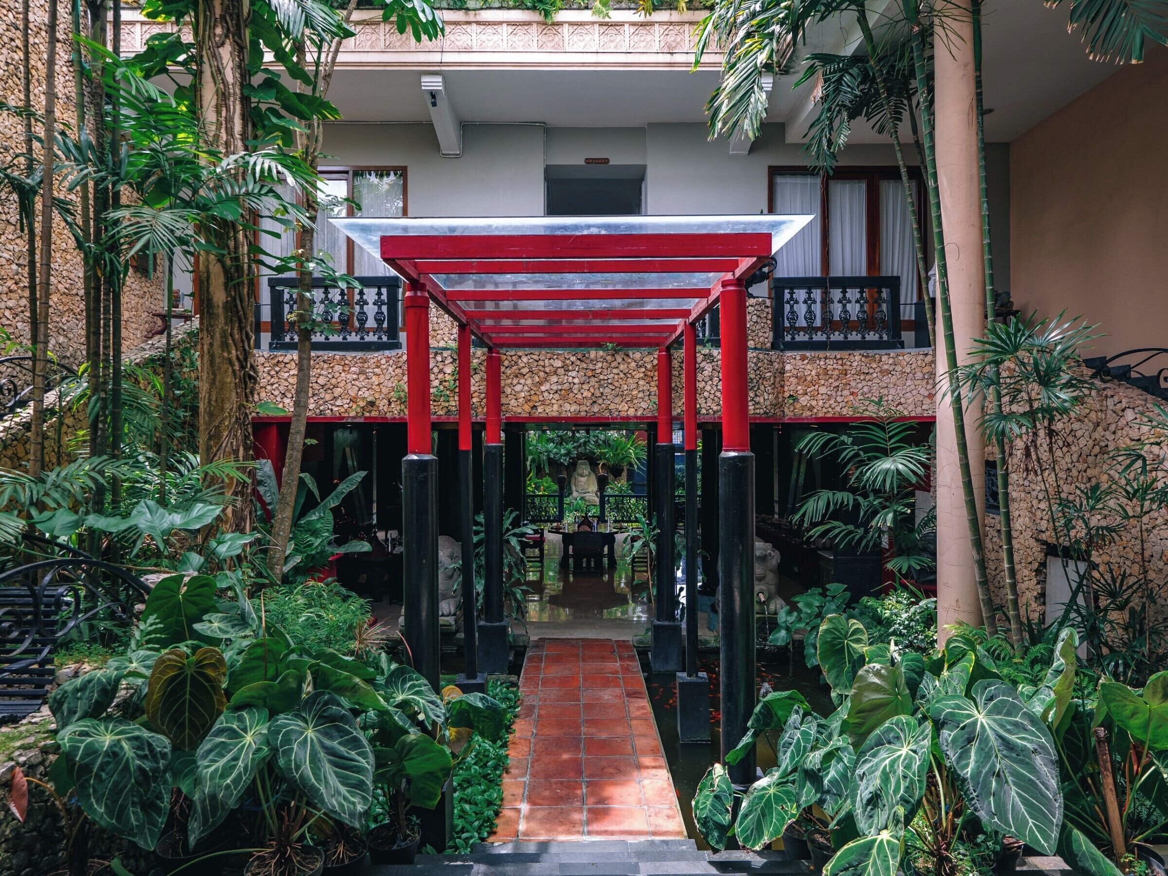 Outdoor wedding area