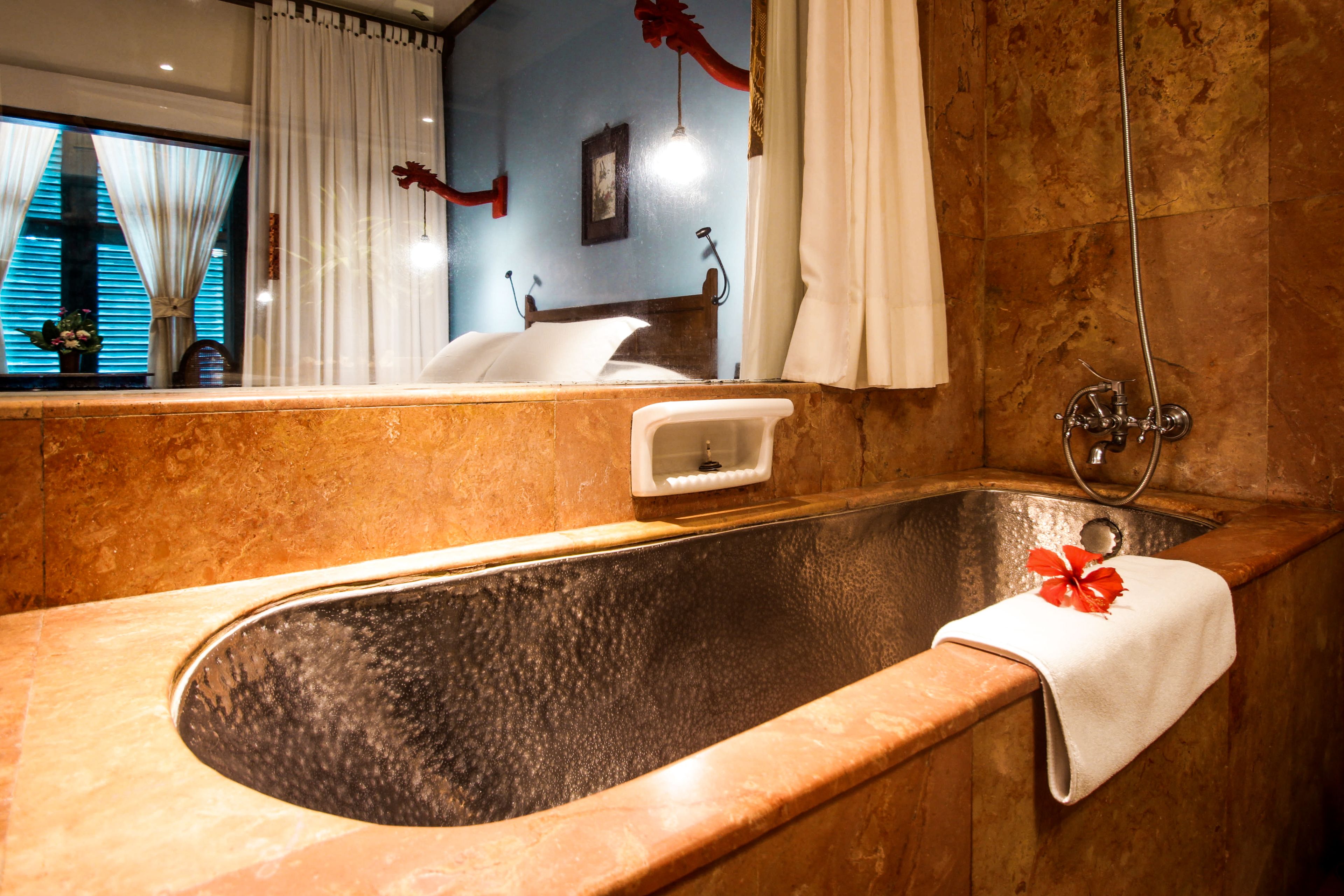 superior deluxe | bathroom | free toiletries, hair dryer, bathrobes, slippers