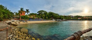 On the beach, snorkeling, windsurfing, beach bar