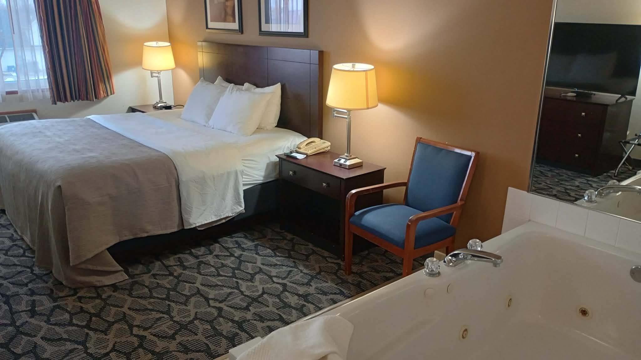 Premium bedding, pillow-top beds, in-room safe, desk