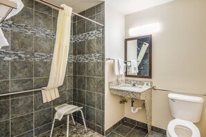 Chambre, 1 très grand lit, accessible aux personnes à mobilité réduite, non-fumeur