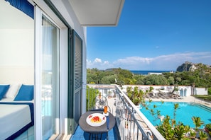 Chambre Supérieure Double ou avec lits jumeaux, vue mer | Vue de la chambre