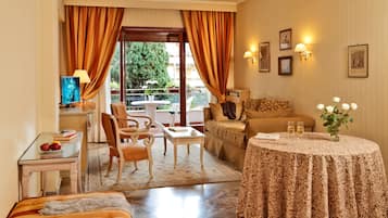 Een 80-cm plasmatelevisie met satellietzenders, televisie en betaalfilms