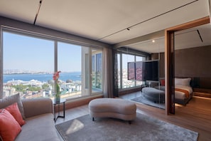 Bosphorus Suite | Área de sala de estar | Televisión LCD de 32 pulgadas con canales vía satélite y televisión 