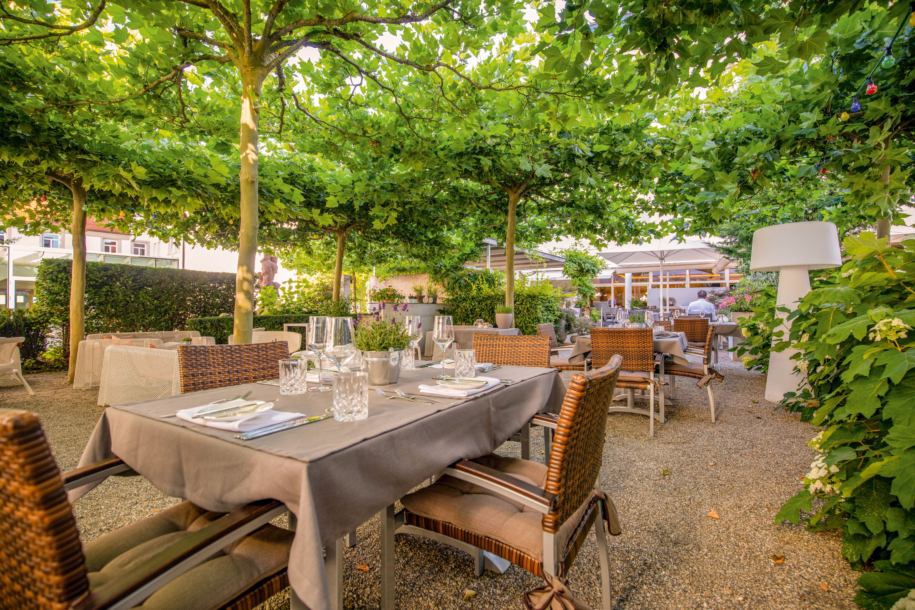 breakfast, lunch, dinner served; international cuisine