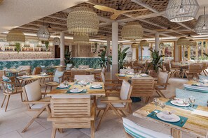 8 restaurantes, se sirven desayunos, comidas y cocina internacional